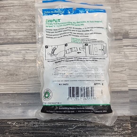 SharkBite EvoPEX 3/4"x 3/4" MNPT Male Adapter 2Packs of 2ct ea. [99] - Picture 4 of 14